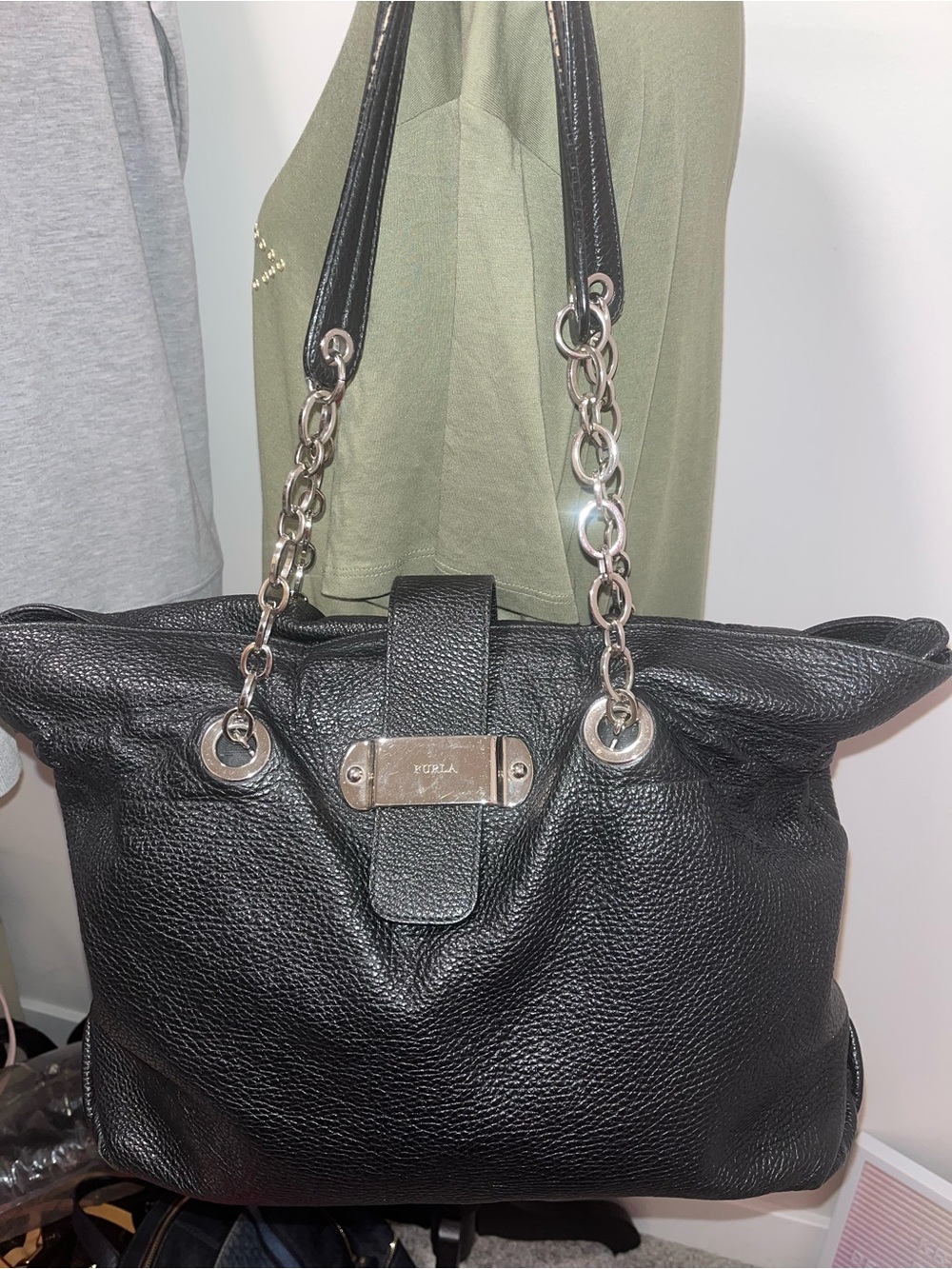 Furla Black Leather Bag